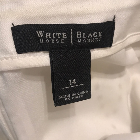 White House Black Market sequin and stud Mini ivory white 14 - Picture 4 of 5